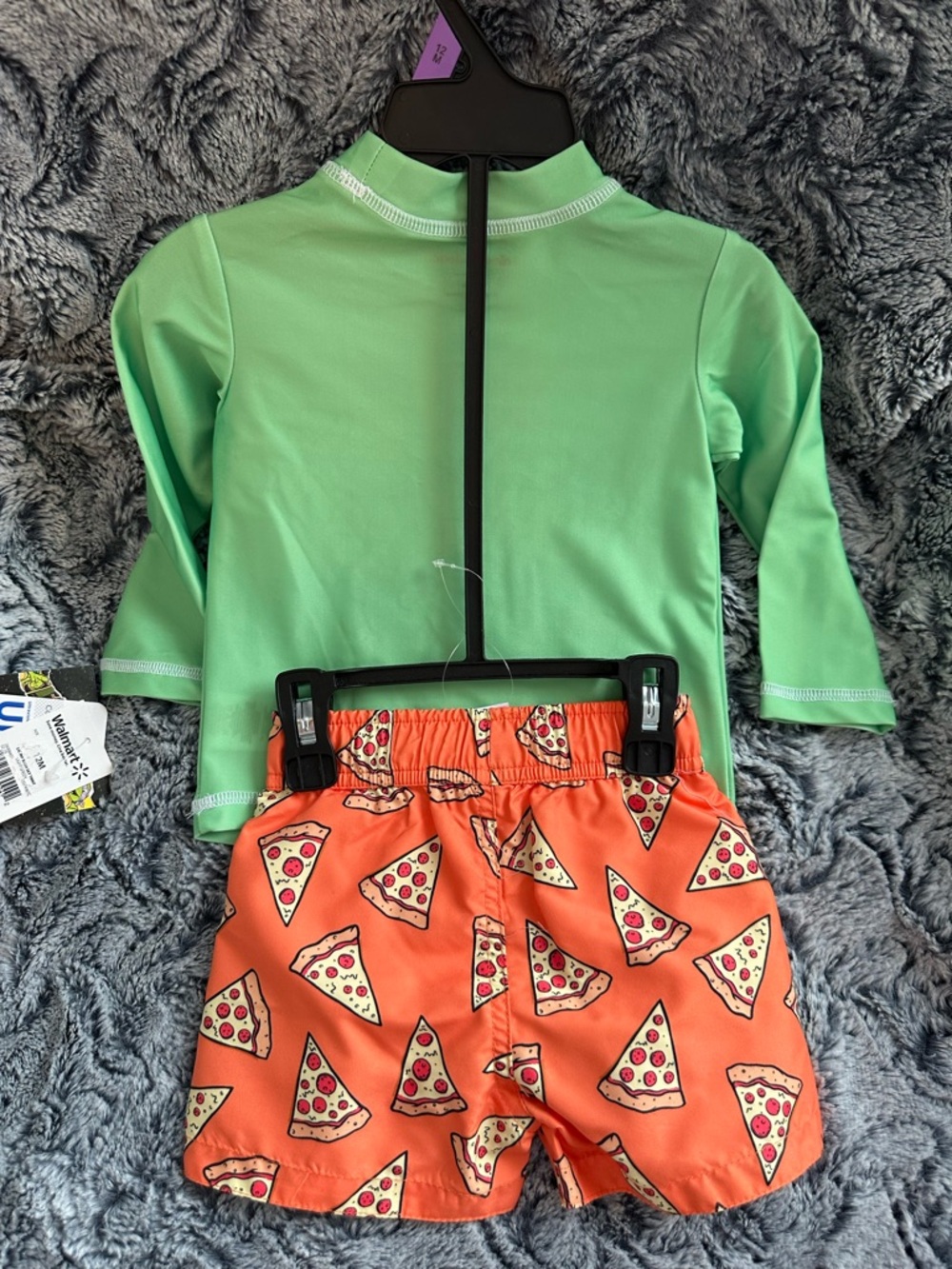 NWTS Nickelodeon Teenage Mutant Ninja Turtles Rashie Swim Set Sz 12 mos - Picture 8 of 11